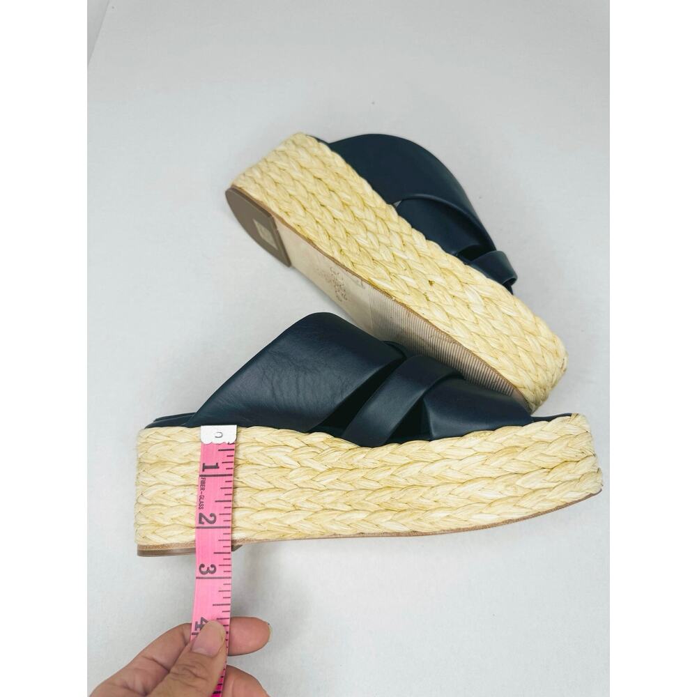 Andre Assous Calesa Navy Espadrille Sandals Crossover Slip On Women 38 - Picture 5 of 10